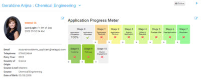 application progress meter